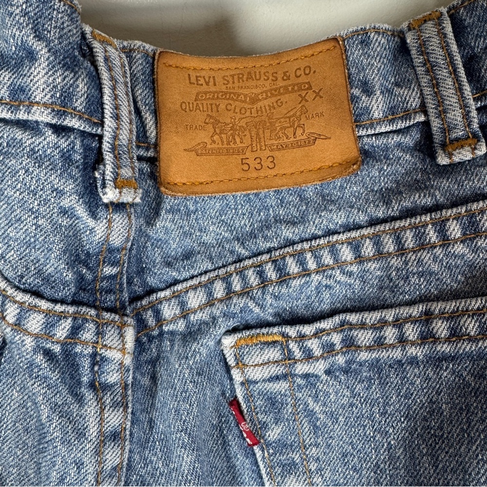 Vintage Levi’s 533 90s Denim Jeans Blue Straight Leg Size 28 Light Wash Relaxed - Picture 14 of 16